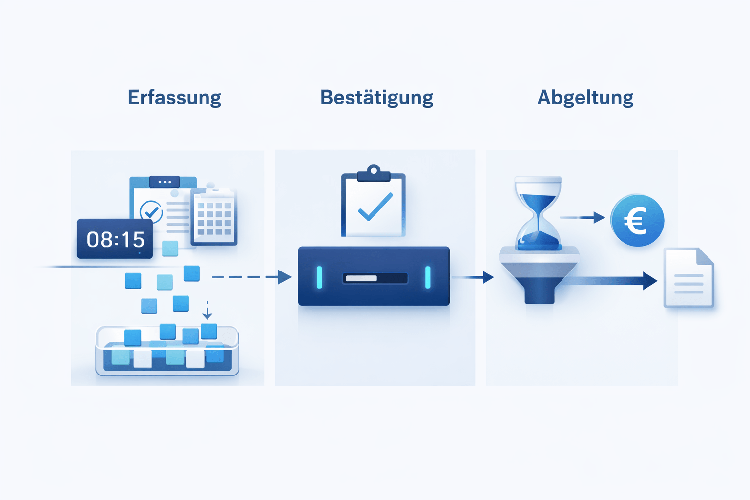 Überstunden und Zeiterfassung: Ablauf von Erfassen, Freigabe, Abgeltung und Monatsabschluss