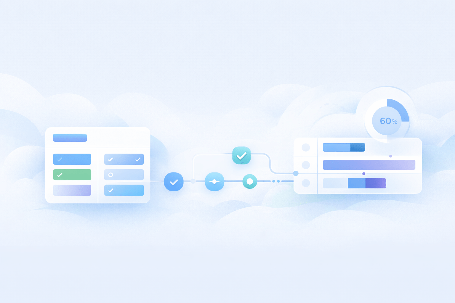 IT-Projektmanagement in Hamburg: symbolische Darstellung von Planung, Koordination und Umsetzung