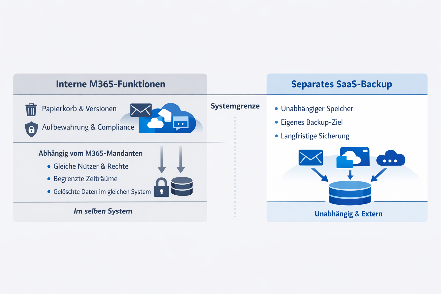 Microsoft 365 SaaS Backup im Verantwortungsmodell zwischen Anbieter und Unternehmen